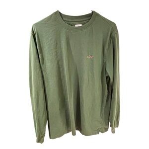 GREG NORMAN MENS LARGE PLAY DRY LONG SLEEVE GREEN BREATHABLE STRETCH T-SHIRT